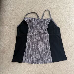 Nike Black & Gray Patterned Athletic Tank